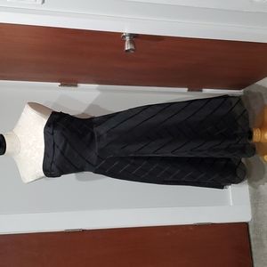 Express Black silk strapless dress